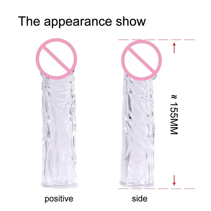 Extension de pénis anneaux de coq retarder l'éjaculation préservatifs de pénis réutilisables manchon de bite Silicone gland vagin masseur jouets sexuels pour hommes — image 6
