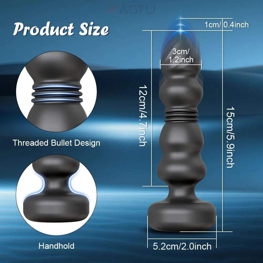 Vibrador con tapón Anal de empuje, tapón Anal, masajeador de próstata masculino, estimulador telescópico del punto G, Juguetes sexuales para mujeres y hombres 18+ — image 4