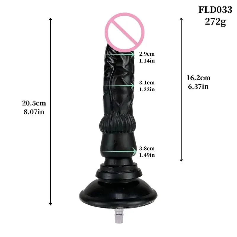 Machine sexuelle gros godes noirs connecteur rapide masturbation vibrateur godes réalistes pour femmes accessoires jouet sexuel pour adultes — image 21
