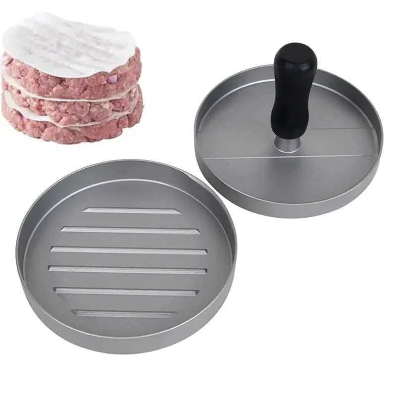 Burger Press Stainless Steel Smash Hamburger Presses Meat Mold for Deli Meats Kitchen Accessories Patties Meat Masher Circular — image 9