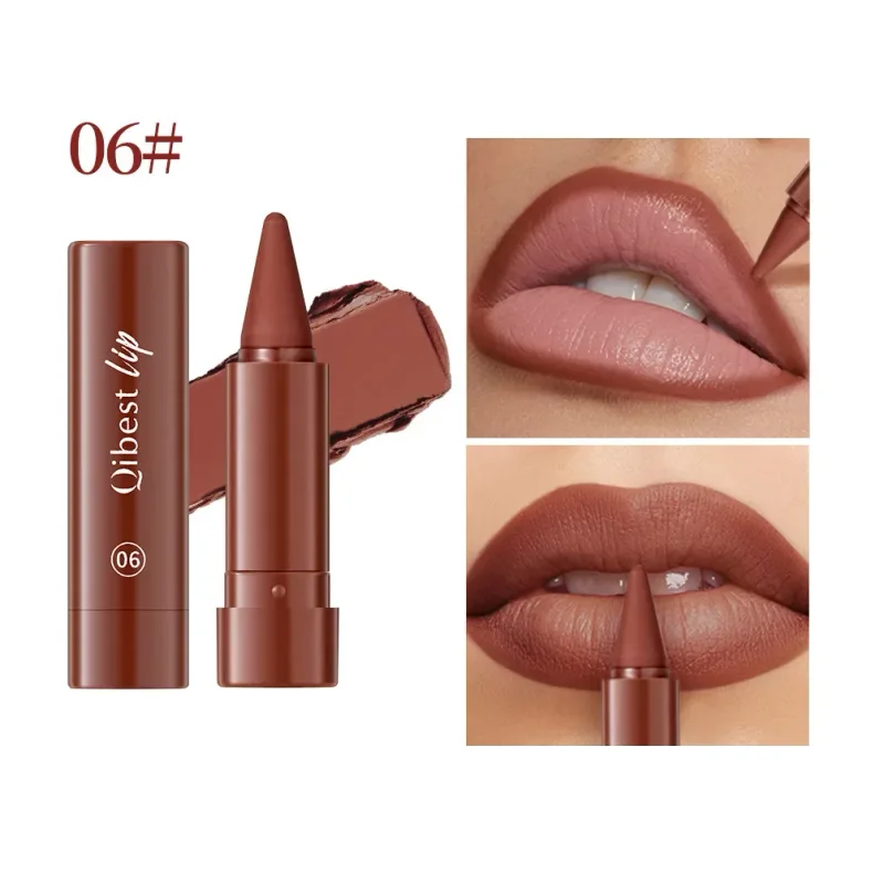 MatteลิปสติกปากกาGradient Lip Linerสีแดงสีน้ำตาลกำมะหยี่Contouringดินสอยาวนานกันน้ำเซ็กซี่ผู้หญิงแต่งหน้าLipliner