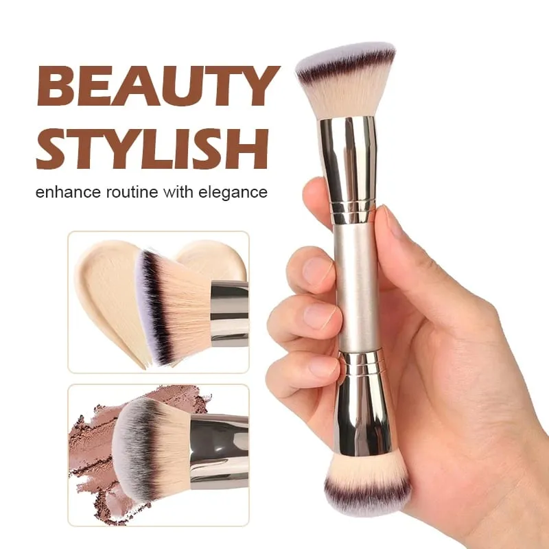 Berus Asas Dwi Berakhir untuk Serbuk Cecair Blush Concealer Alat Solekan Profesional Kontur dengan Beg Perjalanan untuk Gadis Wanita — image 5