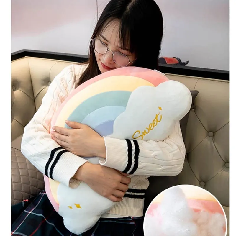 INS HOT Colore della caramella Nuvola Stella Peluche Cuscino Arcobaleno colorato Corona Cuscino Cuscino Divano Decorazione della casa Cuscino di tiro Giocattolo — image 7