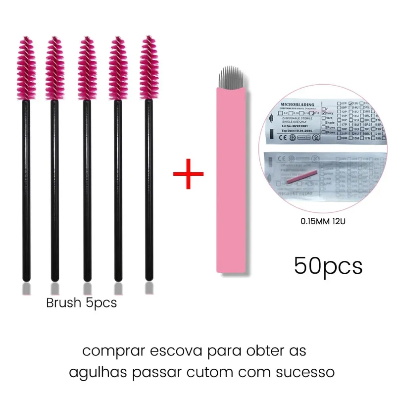 Kits de escovas de cílios descartáveis, agulhas de microblading, diâmetro 0.15mm, micro lâminas tebori, tatuagem, sobrancelha, suprimentos, aplicadores de maquiagem — image 11