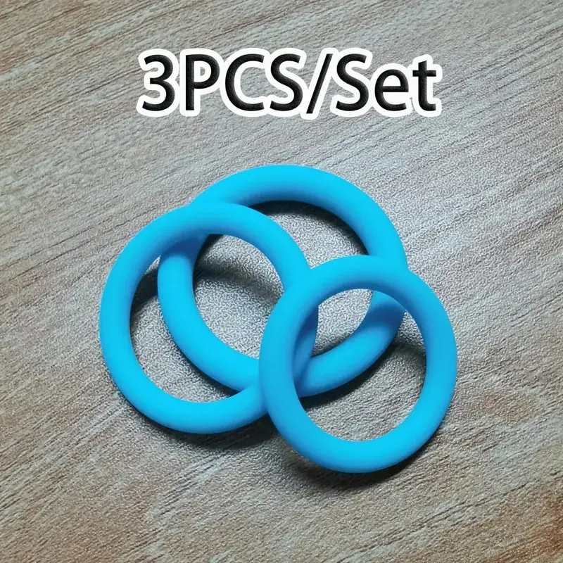 Cincin Zakar 3PCS Flash Dalam Kunci Malam Silikon Tahan Lama Cincin Zakar Mainan Seks untuk Lelaki Kelewatan Ejakulasi Skrotum Cincin Kunci — image 8