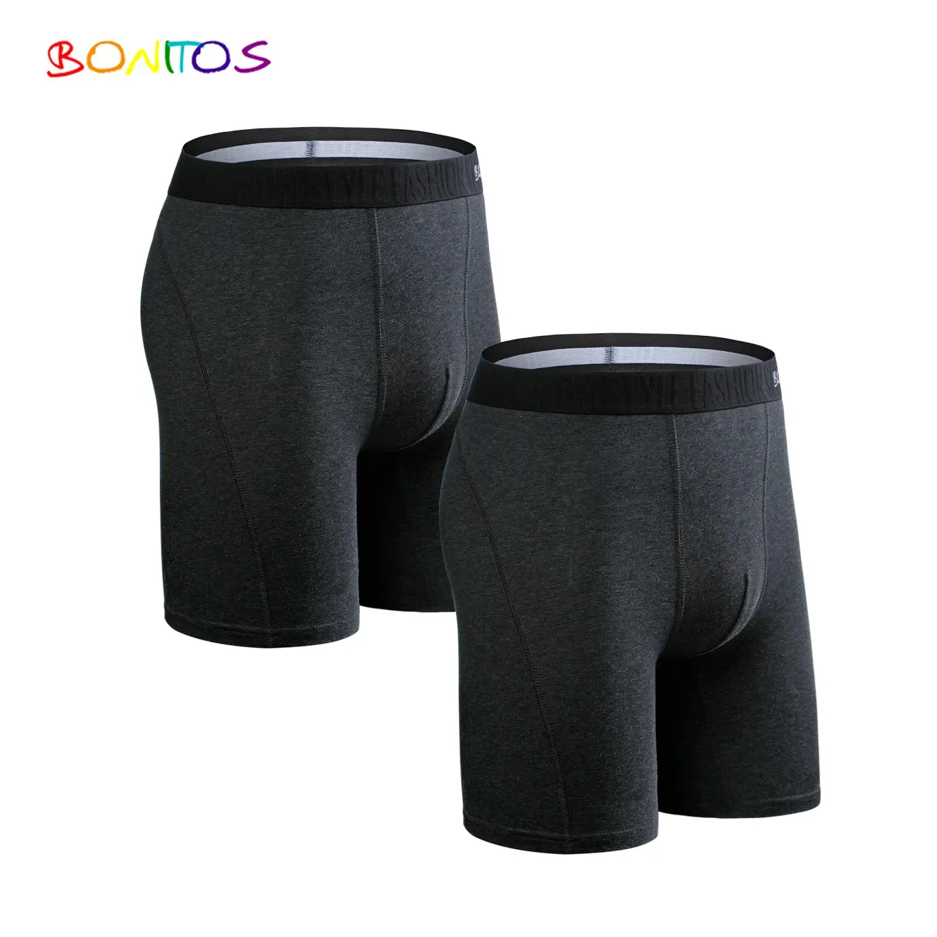 2pcs Pack Long Leg Boxer Shorts Men Panties Kit Homme Underpants Boxershorts Slip Underwear for Man Cotton Male Sexy Set Box Gym — image 6