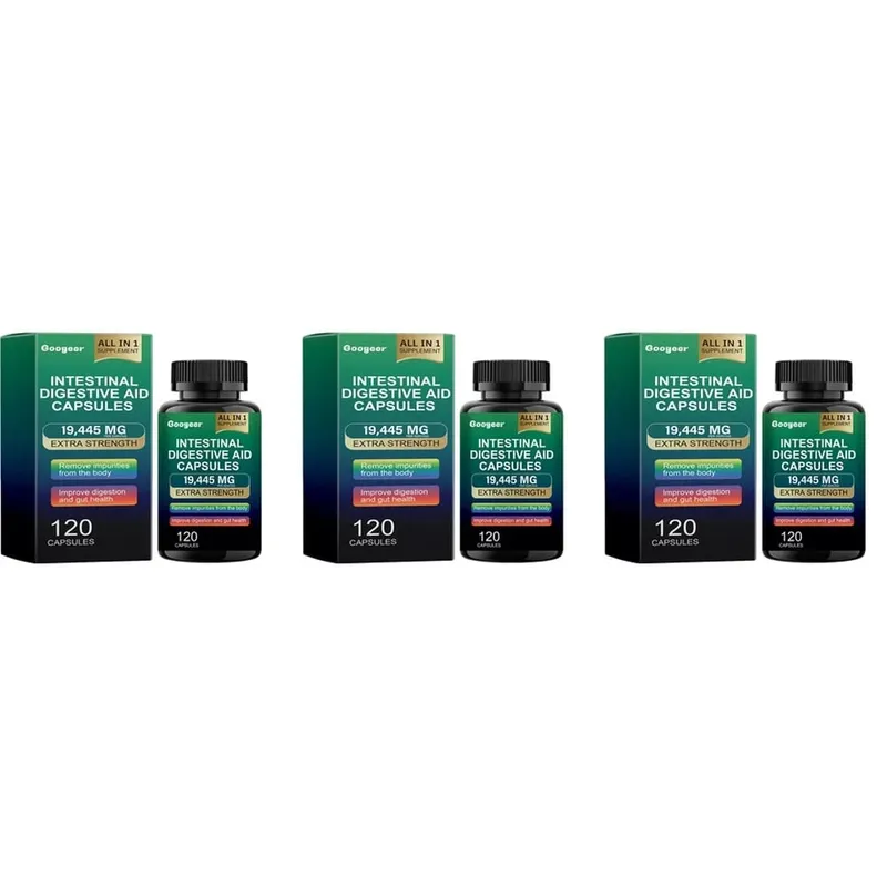 Googeer Intestinal Digestive Aid Capsules Fischölextrakt unterstützt die Verdauung und die Darmgesundheit unterstützt die Immunität 120 Kapseln — image 9