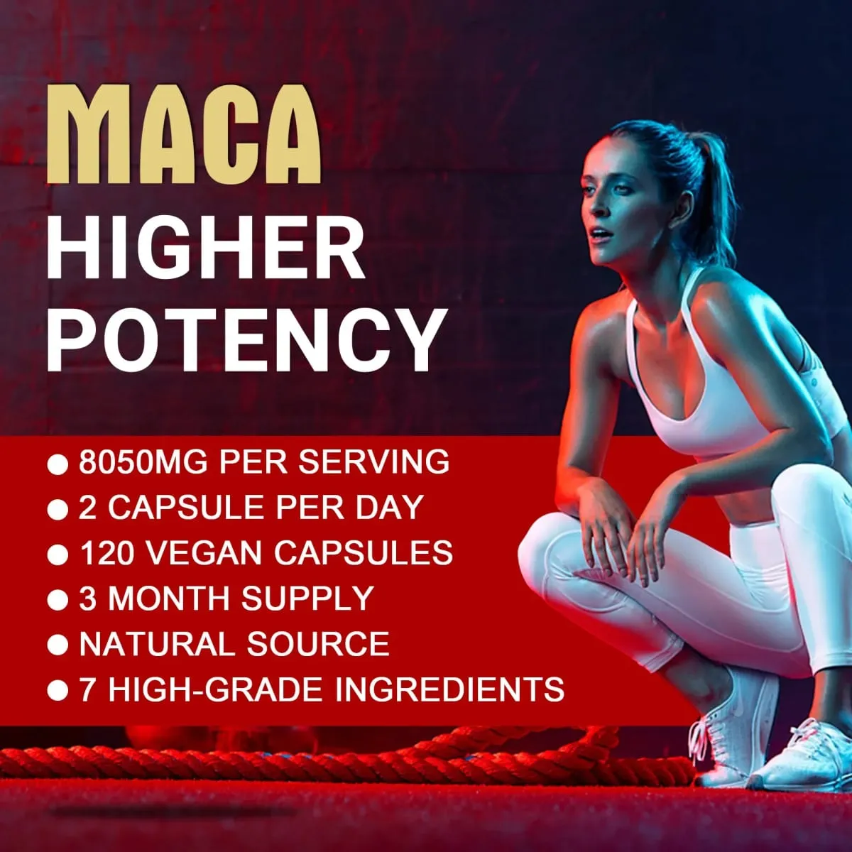 Maca-Wurzel-Kapseln – mit Ginseng und Ashwagandha zur Unterstützung der Energieausdauer und zur Verbesserung der Muskelmasse — image 7