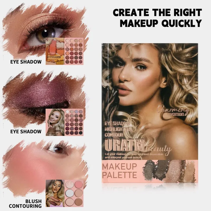 54 สี Professional แต่งหน้า Palette Book เครื่องสำอาง Palette Matte Pearlescent Blush Highlight Contouring เครื่องสำอาง All-in-one — image 3