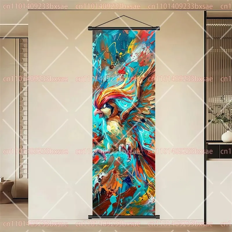 Peinture en rouleau HD de dessin animé Pokémon, Eevee, Pikachu, Suicune, Charizard, Mewtwo, décoration murale de fond, affiche, cadeau pour enfants — image 20