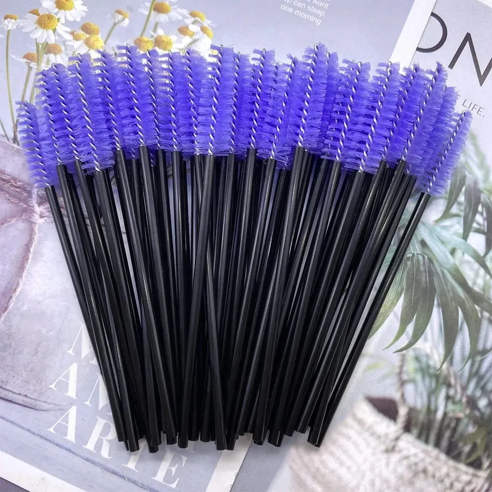 150/300pcs Mascara Bacchette Pennello per ciglia Spoolies per Estensione delle ciglia Sopracciglio e strumento per il trucco Pennelli per trucco all'ingrosso — image 5