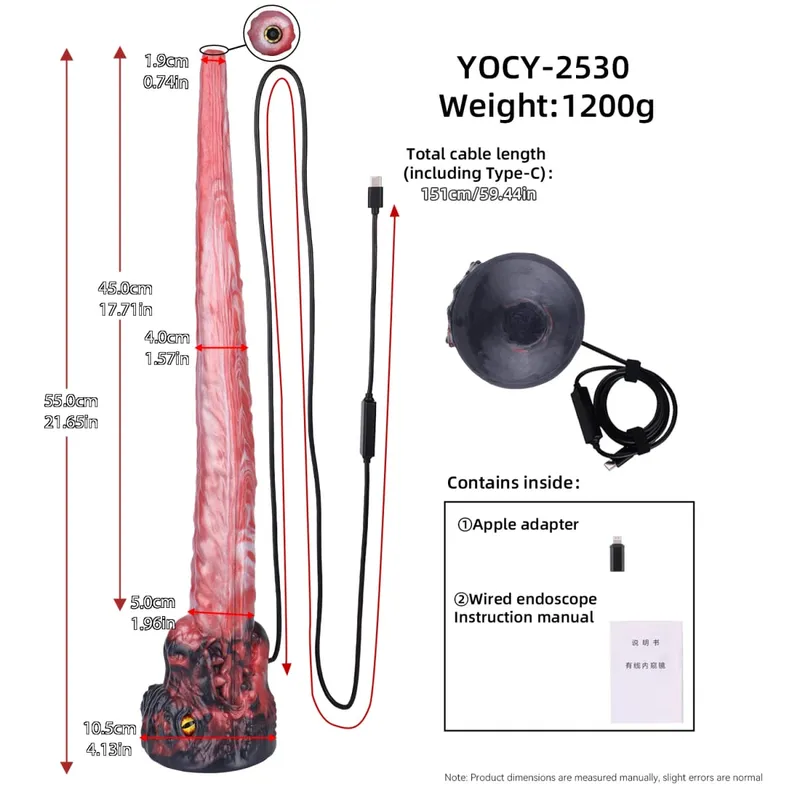ยาว 55 ซม.มังกรDildoขยายกล้องDilatorซิลิโคนAnal Expansion Butt Plug Anus Exploration 18 + ของเล่นสำหรับผู้ใหญ่ — image 13