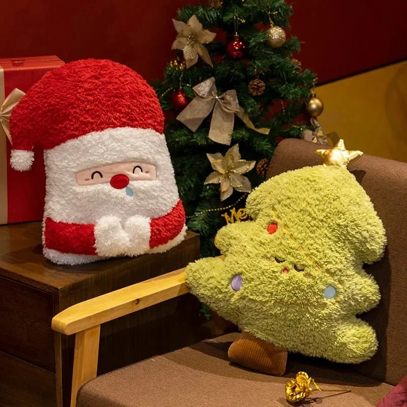 Cuscino per la schiena di Natale Cuscino per divano omino di pan di zenzero Cuscino per Babbo Natale Alce Pupazzo di neve Peluche per bambini Regalo di compleanno di Natale — image 3