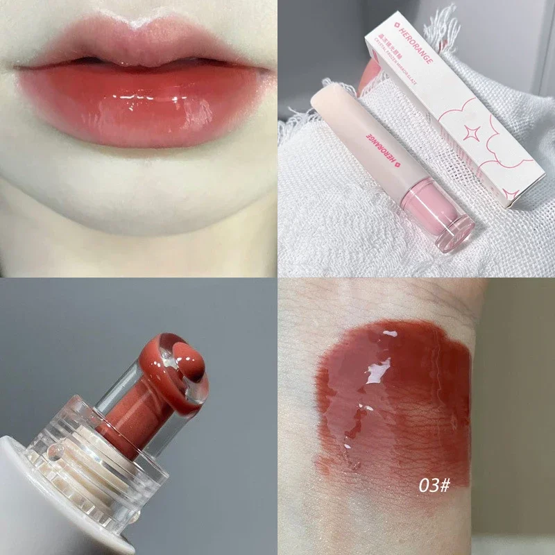 Kristall Gelee Lip Gloss Spiegel Wasser Flüssigkeit Lippenstift Feuchtigkeitsspendende Langlebig Sexy Lip Plumper Lip Tint Make-Up Koreanische Kosmetik — image 8