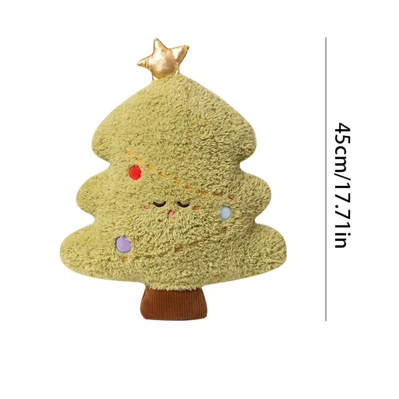 Cuscino per la schiena di Natale Cuscino per divano omino di pan di zenzero Cuscino per Babbo Natale Alce Pupazzo di neve Peluche per bambini Regalo di compleanno di Natale