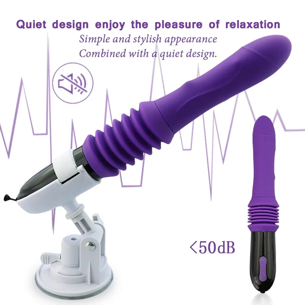 Trådlös fjärrkontroll, teleskopisk kanonmaskin, utdragbar, utdragbar, vibration, massage, orgasm, onani, en, sexleksak, för vuxna