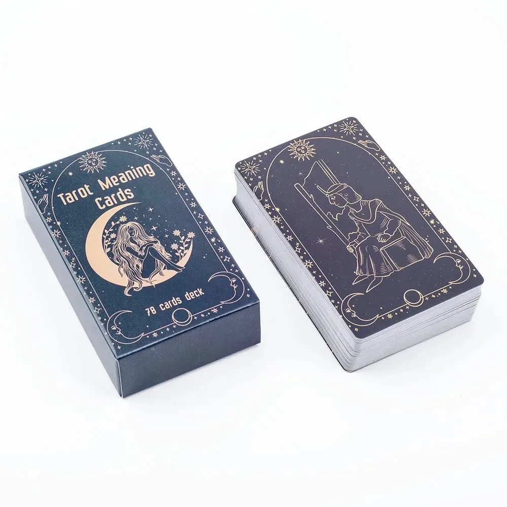 Signification Tarot Cartes 78 Cartes Deck Anglais Visions Divination Edition Jeu de société pour débutants Format de poche Tarot Learning Deck — image 3