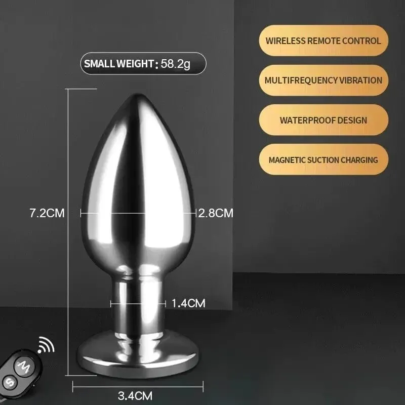 Elektroşok Anal Vibratör Mikro Akım Stimülasyonu Uzaktan Titreşimli Butt Plug Prostat Masajı Yetişkin Kadın Erkek Anal Seks Oyuncakları