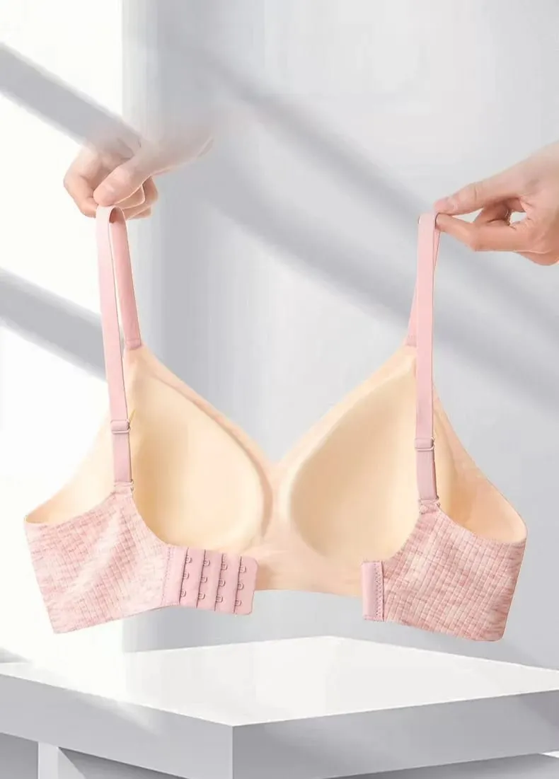 ผู้หญิง Non-trace Jelly Push-Up Bra นุ่มสบาย Anti-Sagging ชุดชั้นในไม่มี Underwire สำหรับทุกวัน W — image 4