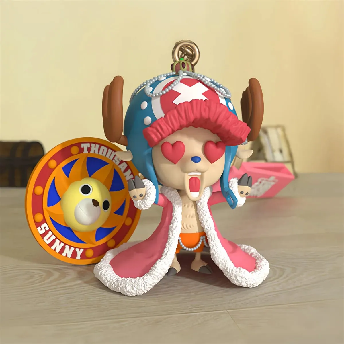 Genuino ONE PIECE Anime Figura Scimmia D Luffy Chopper Cartoon portachiavi Borsa Ornamento Bambole Bambini Regalo di compleanno Giocattolo di Natale Regali — image 6
