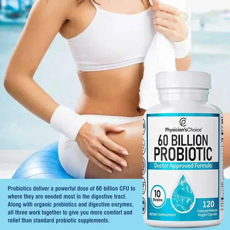 60 Billion Probiotics - Promotes Overall Digestive Health Immunity Gut Health Gas & Bloating Relief Acidophilus Supplement — image 3