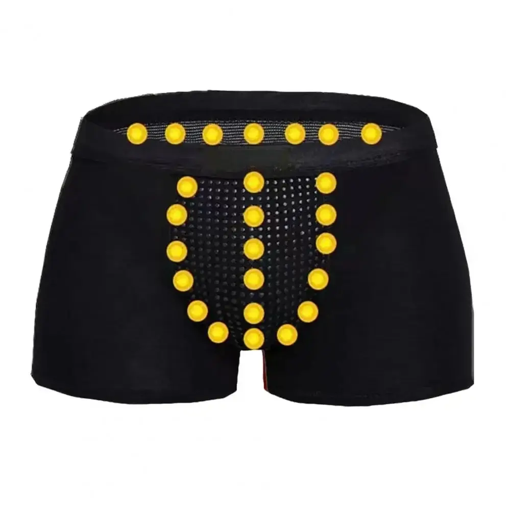 Boxer da uomo Assorbimento del sudore U Convesso Magnetico Biancheria intima fisiologica Massaggio Tinta unita Plus Size Mutande da uomo Abbigliamento interno Cl — image 3