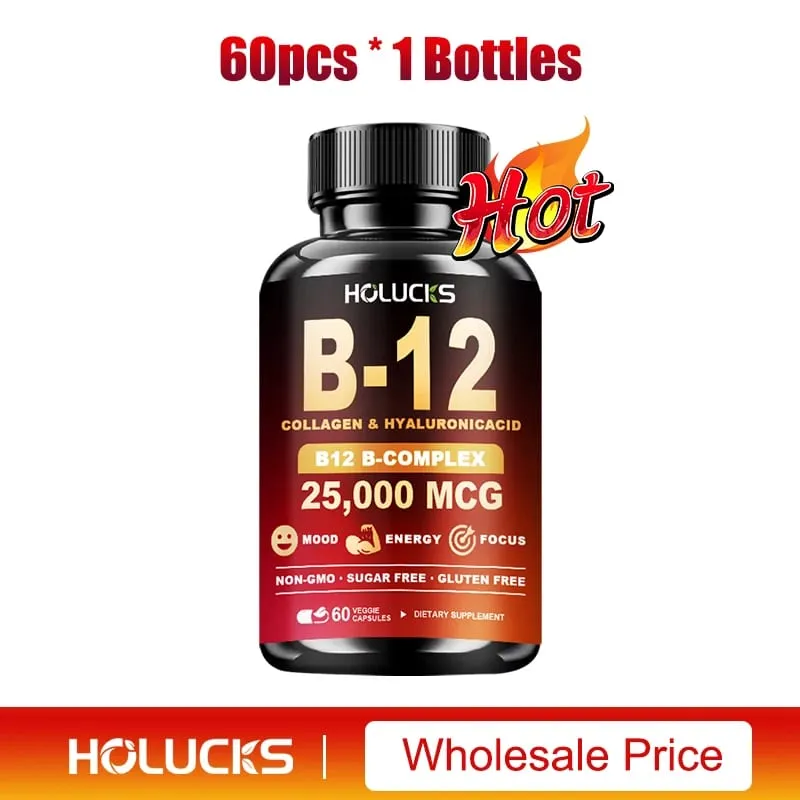 Suplemen Vitamin B12 Kompleks Manfaat Fungsi Otak & Jantung Mendukung Metabolisme Pembelajaran Memori Membantu Meningkatkan Energi Alami