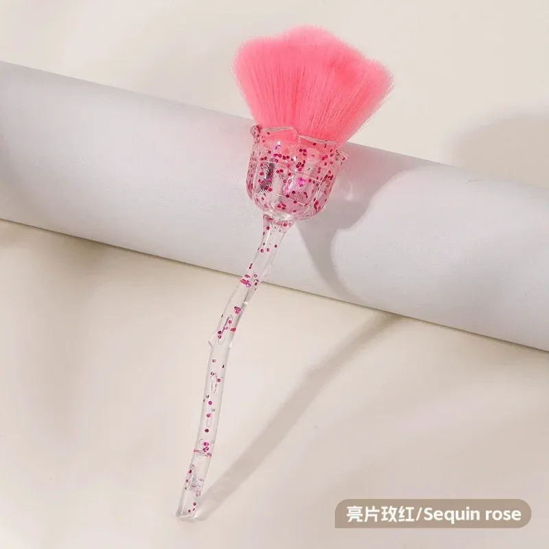 Rose Blomst Form Makeup Børste Rund Makeup Løse Pulver Børster Manicure Neglepolering Støvfjernelse Børste Skønhed Make Up Værktøj — image 11