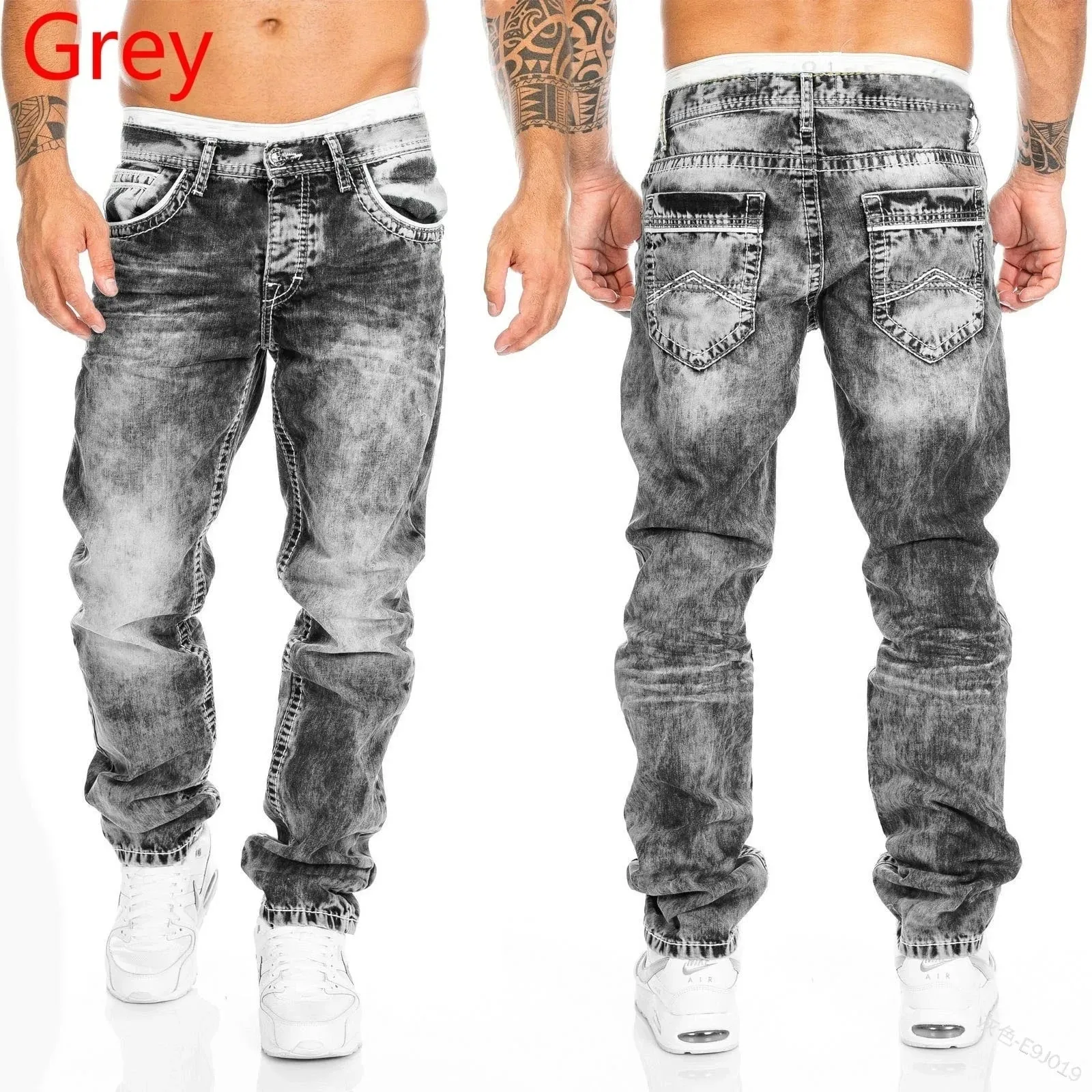 2024 Quần Jean Nam Chắc Chắn Túi Co Giãn Denim Thẳng Quần Xuân Hè Phong Cách Doanh Nhân Quần Hàng Ngày Dạo Phố Quần Áo Nam