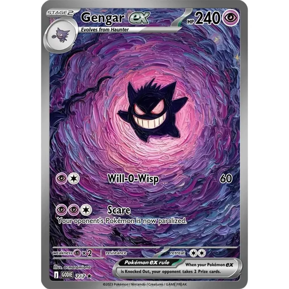 Kad Koleksi Eevee Gengar Umbreon DIY Kad Permainan PTCG Kreativiti Bersinar Hadiah Kad Holografik Jarang — image 5