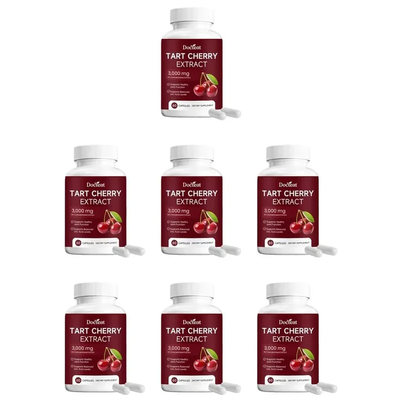 Docteat Tart Cherry Extract Capsules Supports Balanced Uric Acid Levels and Post-Exercise Recovery Comfort 10:1 60 Capsules — image 13