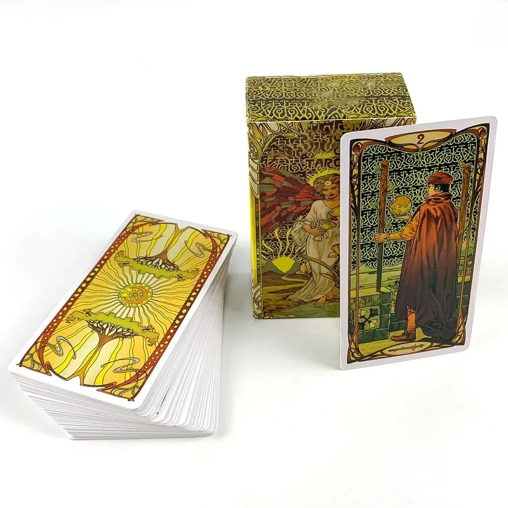 Laris Dek Tarot 78 Buah Kartu Karya Seni Mistis Tahan Lama & Portabel Sempurna untuk Bimbingan Spiritual & Kolektor — image 4
