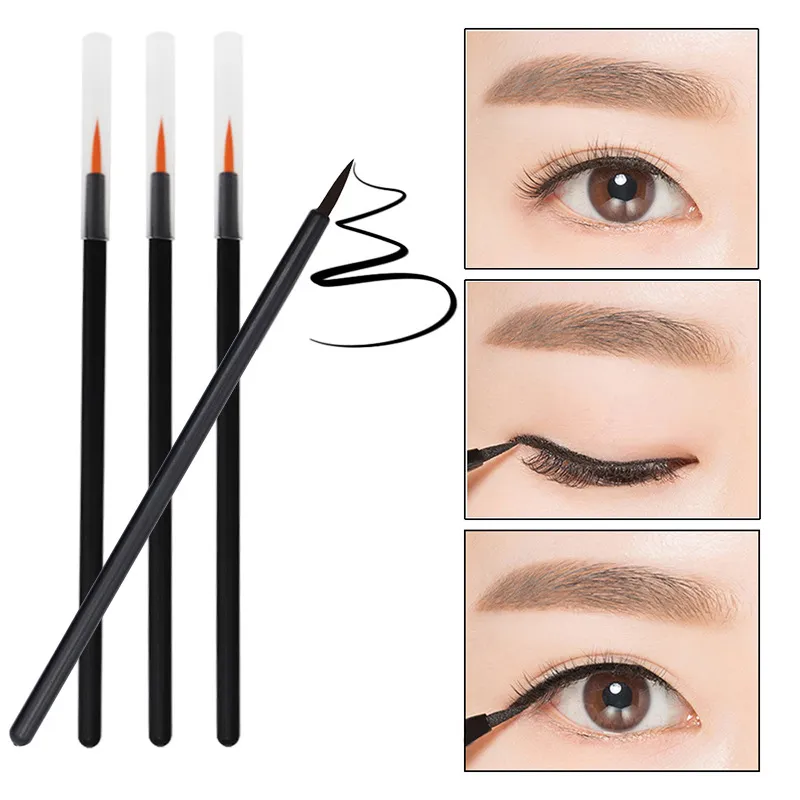 50 stücke Einweg Nail art Pinsel Eyeliner Eyeline Make-Up Werkzeuge Maniküre Malerei Stift Schönheit Werkzeug Nagel Gel Liner Pinsel — image 4