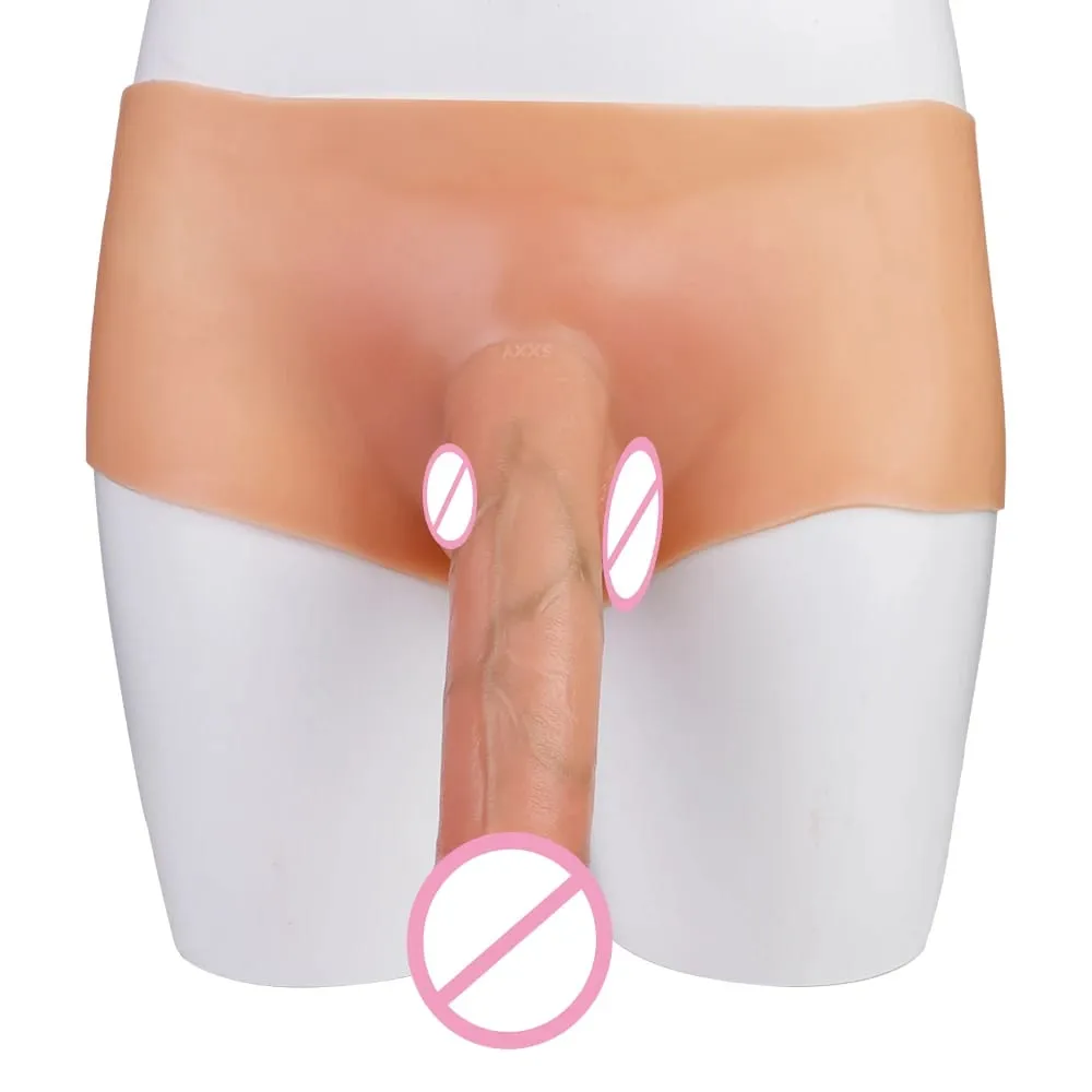 Strapon silikon seluar dildo seperti hidup boleh pakai pepejal zakar besar mainan seks untuk wanita seks pasangan lesbian — image 3