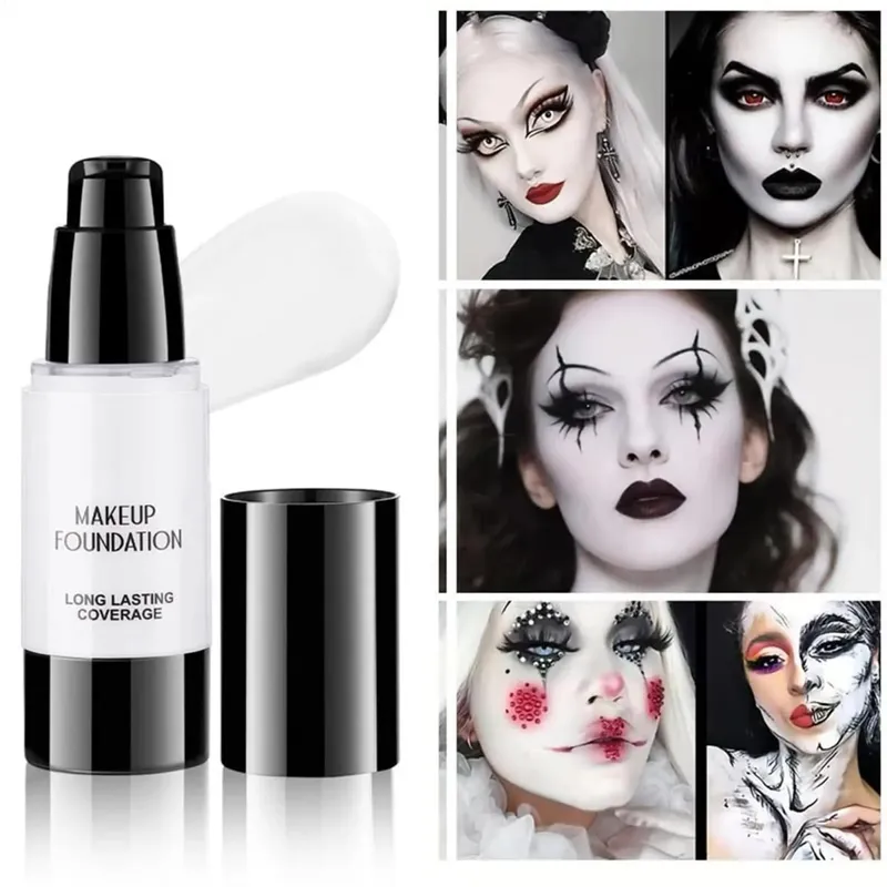 Sada 6 kusů Halloweenského make-upu na obličej Cosplay v černém tónu Sada make-upu se speciálními efekty Vodotěsná kosmetika na obličej s vysokým obsahem pigmentů — image 5