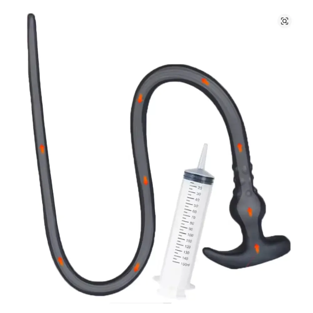 Super Long Anal Plug Whip Silicone Wearable Butt Plug Hollow Enema Vaginal Cleaning Dildos Deeper 18+ Adult Sex Toys for Couples — image 2