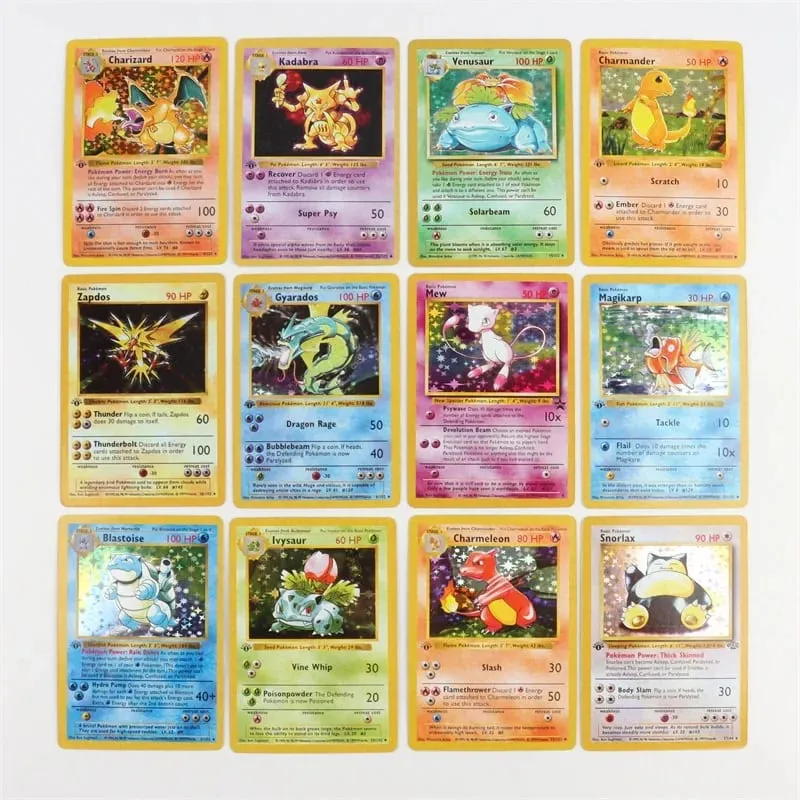 151 יח'\קופסה 1996 כרטיס פוקימון דור ראשון Charizard Pikachu Mewtwo Blastoise צעצועי כרטיס איסוף גרסה אנגלית — image 6