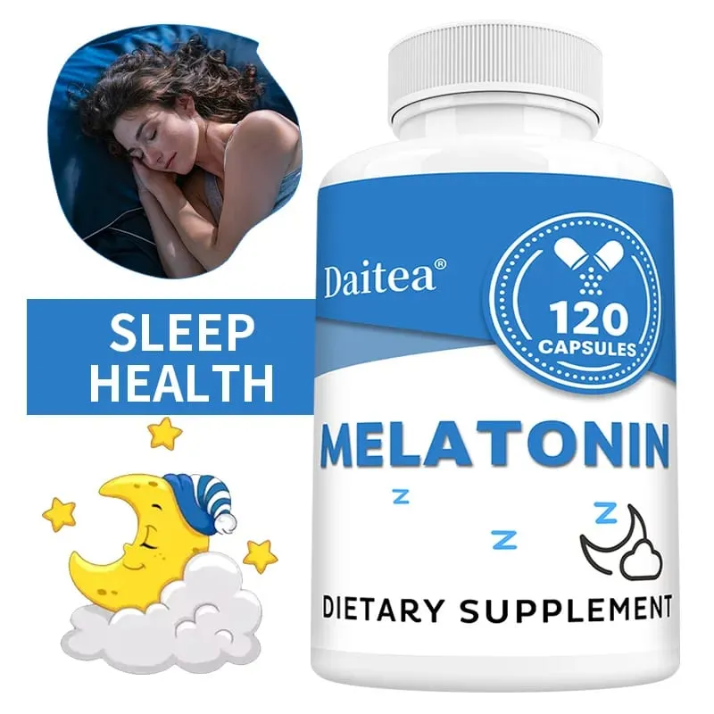 Kapsul Suplemen Melatonin 5 Mg - Sokongan Tidur Semulajadi Relaksasi dan Ketenangan Menggalakkan Kualiti Tidur — image 1