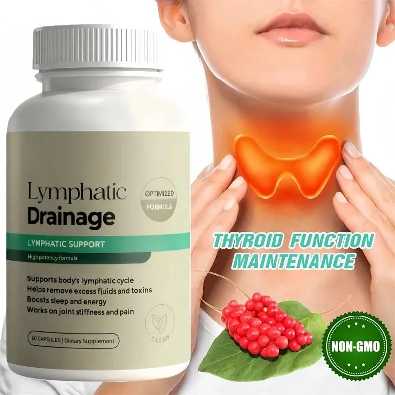 Lymphdrainage-Kapseln zur Körperformung, Gewichtskontrolle, Schwellungsreduzierung, Keto-Entgiftung, Reinigung und Unterstützung der Schilddrüsengesundheit