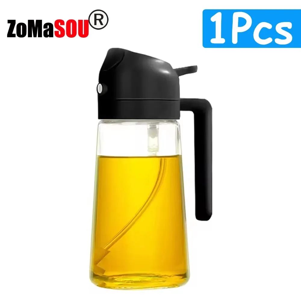 1–4 Stück 2-in-1-Sprayer, Ausgießer, Öl, leere Flasche, Kunststoff, Ölbehälter, Spender, Verdampfer, Küche, Grill, Camping, Kochutensilien