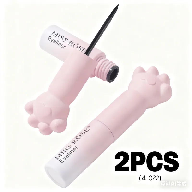 สีชมพู Cat PAW Black Liquid Eyeliner ปากกาแห้งเร็วยาวนาน Smudge PROOF แต่งหน้า Holding Premium Eye Liner ปากกา Eye เครื่องสำอาง