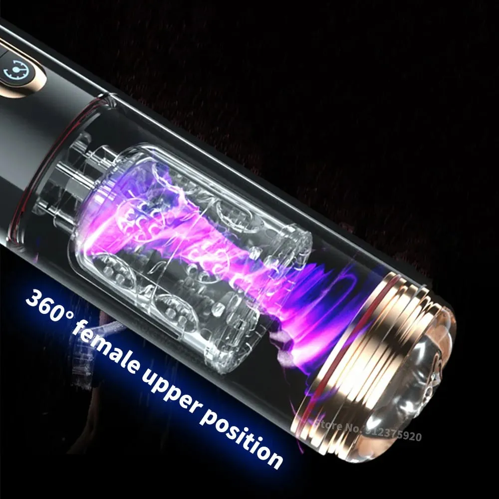 Automatischer männlicher Masturbator, Teleskop-Rotation, Saugen, Blowjob, Penispumpe, Taschenmuschi, Sexspielzeug, Masturbationstasse, Erwachsene für Männer — image 3
