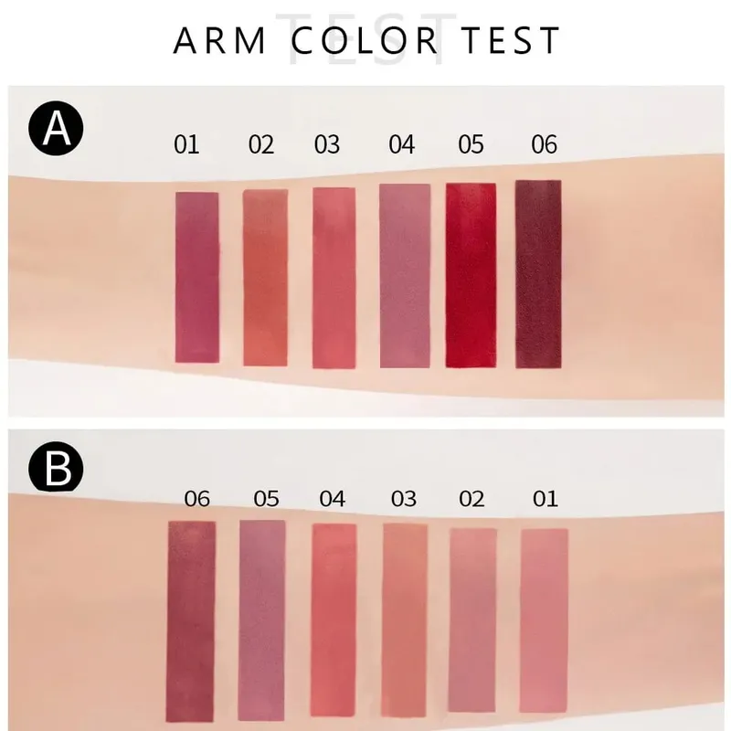 6 teile/satz Lip Gloss Langlebig Wasserdicht Matte Lip Tint Antihaft Tasse Flüssigkeit Lippenstift Geschenk Box Kosmetik Make-Up — image 6