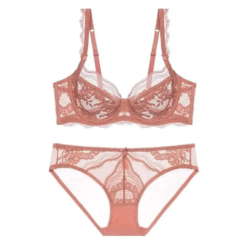 Neuankömmling Damen-Set, ultradünn, viktorianische Spitze, Push-up-Set, weicher Bügel, ungepolstert, atmungsaktiv, bequem, Dessous-Set — image 2
