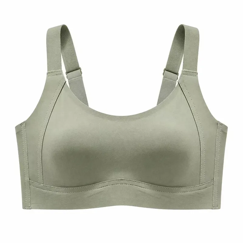 Reggiseno minimizzatore senza fili senza cuciture, supporto morbido, coppa piena, reggiseno sottile, intimo confortevole per busto grande, seno laterale da donna — image 8