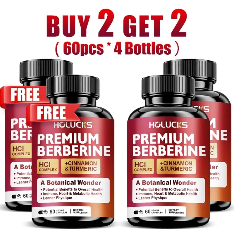 Berberine Capsules Support Blood Sugar Heart Metabolic Digestive Health Weight Management Liver Detox Antioxidant Immune — image 4