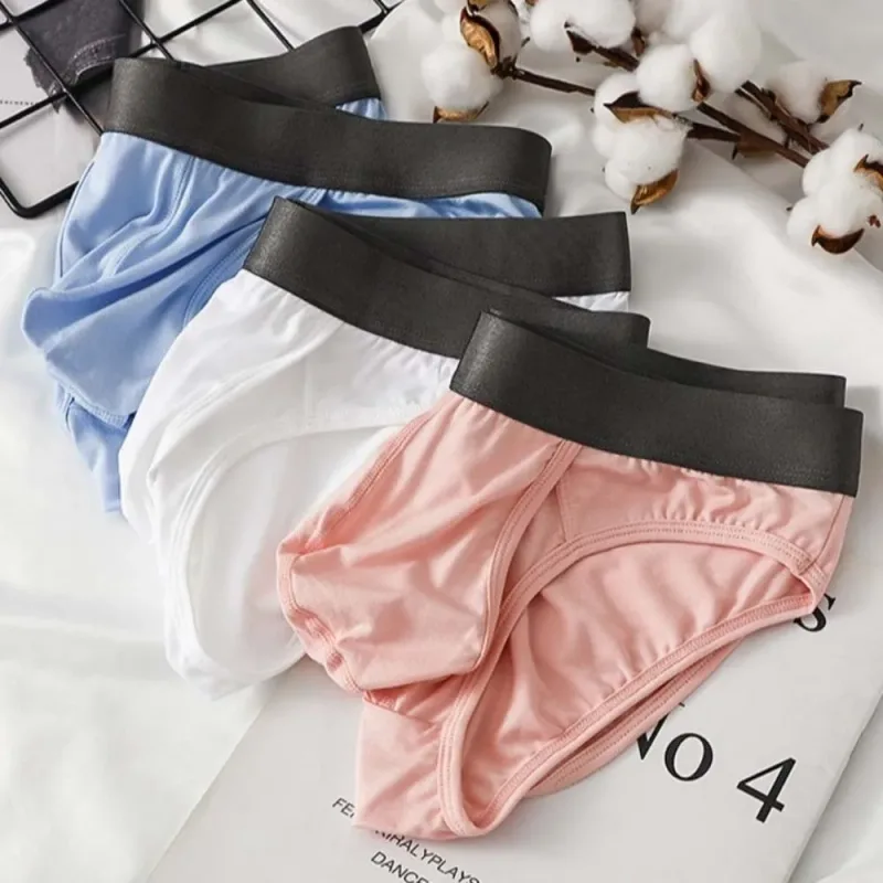 Bamboevezel Zomer Dunne Slips Mannen Dunne Onderbroek Splicing Mannen Vooropening Slipje Ademend Lingerie Naadloos Ondergoed — image 19
