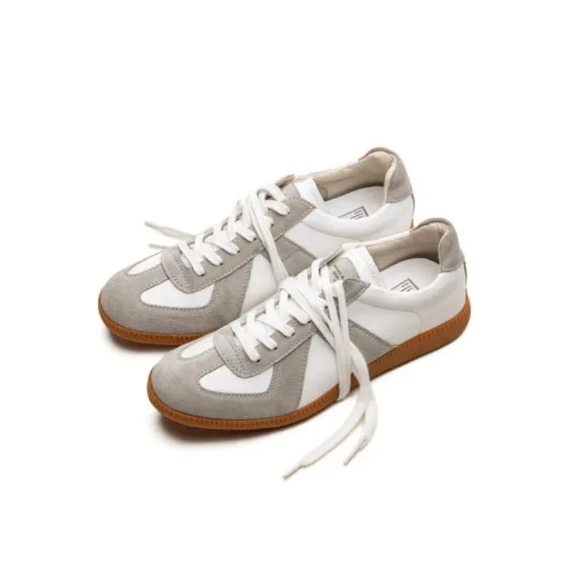 Maden Vintage Patchwork Tyske Sneakers Unisex Forår og Sommer Sport Fritidssko Udendørssko med snøre