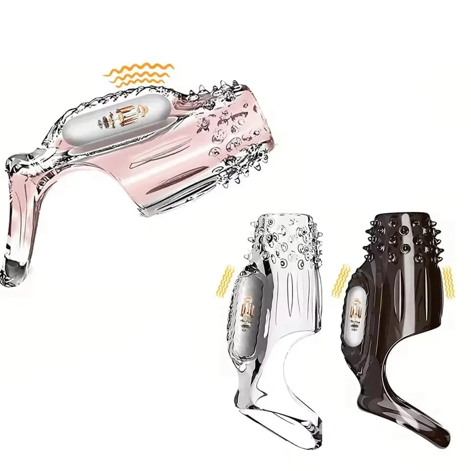 Silikone Cock Ring Vibrator til Mænd Penis Vibrerende Ærme Ejakulation Forsinkelse G Spot Klit Stimulering Sexlegetøj til Par Voksen — image 6