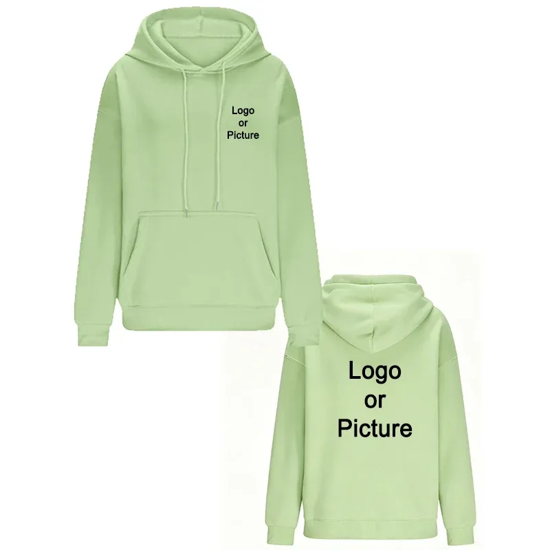 Gör-det-själv-design Oversize-huvtröjor Dammode Skräddarsytt tryckt lös långärmad axel Drop Cuff Sweathsirts Pullovers Sudadera — image 15